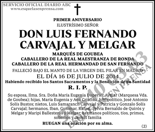 Luis Fernando Carvajal y Melgar